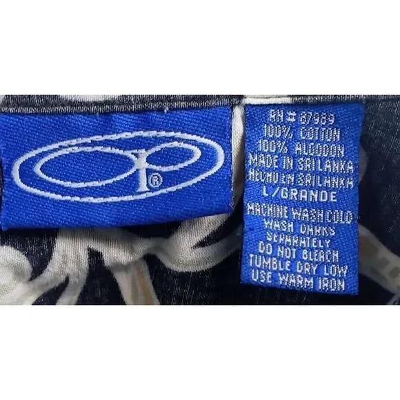 Ocean Pacific OP Hawaiian Pattern Shirt Men's Large Vintage Retro 90s  RN#87989 - Picture 13 of 14